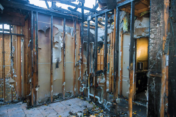 Professional Fire Damage Restoration technician working in Kimball, TN